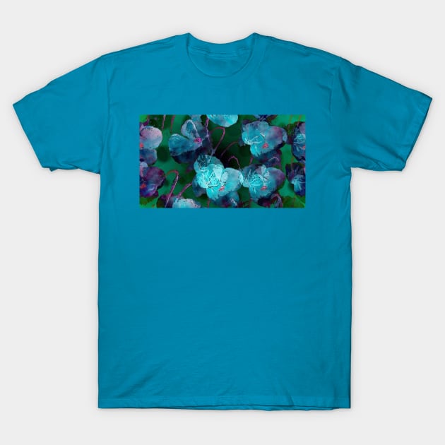 Blue Poppies T-Shirt by JimDeFazioPhotography